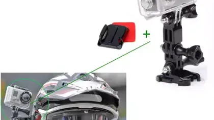 Как крепить экшн камеру - Аксессуары для крепления на шлем