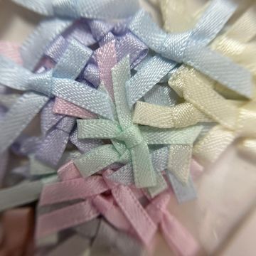 Объемный дизайн для ногтей Бантик текстиль №801902