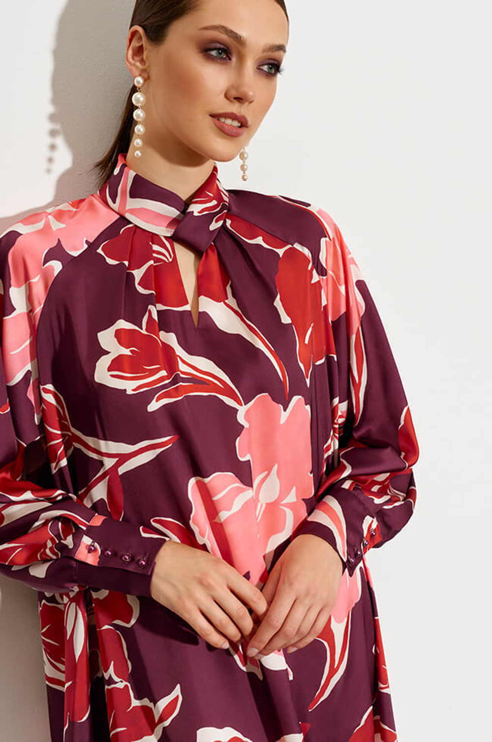 51425 Платье женское (бордовый принт)