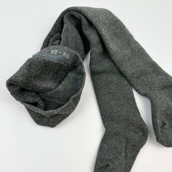 Колготки махровые, Темно-серый меланж