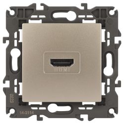 Розетка ЭРА Elegance 14-3114-04 HDMI IP20 шампань