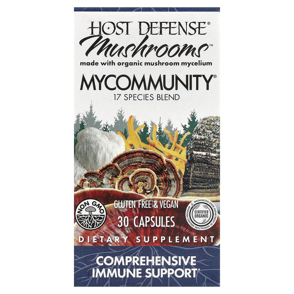 Host Defense, Mushrooms™, MyCommunity®, 30 капсул
