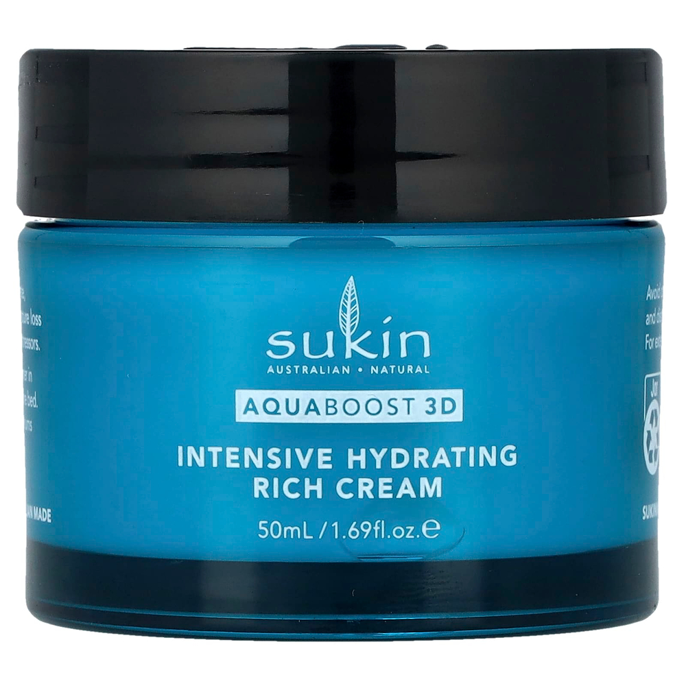 Sukin, Aquaboost 3D, ночной крем с гиалуроновой кислотой, 50 мл (1,69 жидк. Унции)