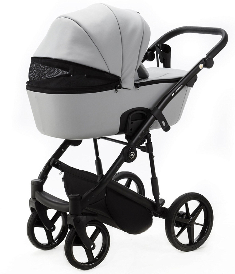 Детская коляска Adamex Mobi Deluxe 2 в 1 M-SA03 (СВ.СЕРАЯ.КОЖА)