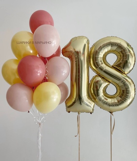Праздничные композиции с цифрой 18 для неё