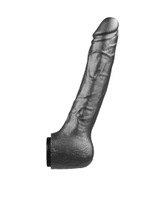 Чёрная фаллическая насадка BLACK BENT 3 - 22 см. (Цвет: черный)