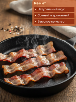 Бекон в/к нарезка замороженный "Ремит" 500 гр