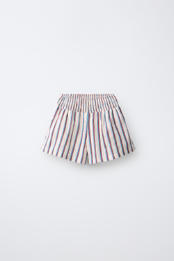 ZARA ШОРТЫ В ПОЛОСКУ, ЭКРЮ