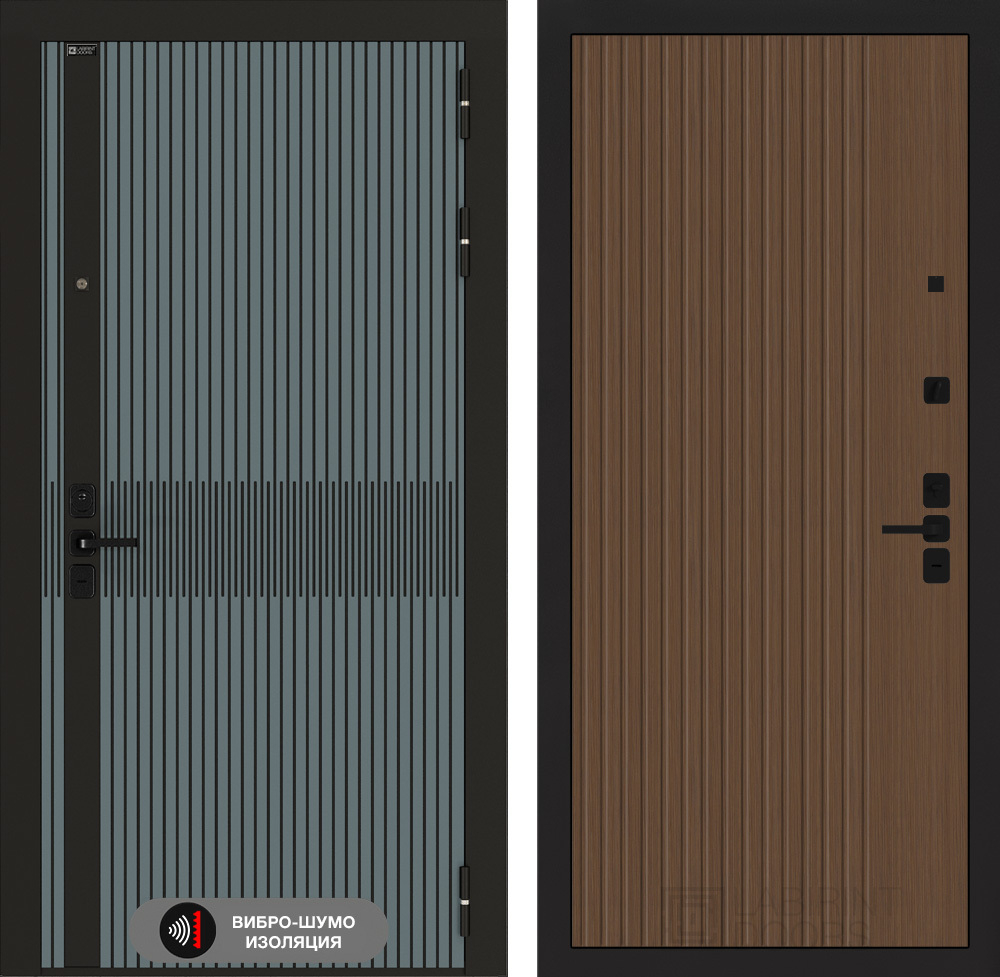 Дверь входная Лабиринт ISSIDA 29 Дуб кантри темный