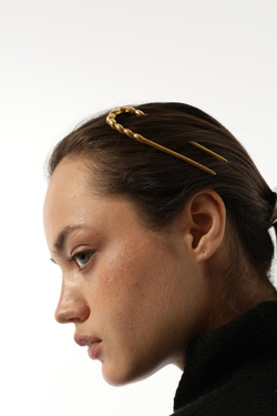 шпилька волнистая, золото