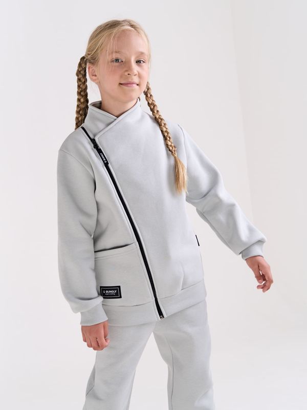 Толстовка с косой молнией 