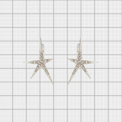 "Звезда Jenavi" серьги в серебряном покрытии из коллекции "Звезда Jenavi" от Jenavi с английским замком