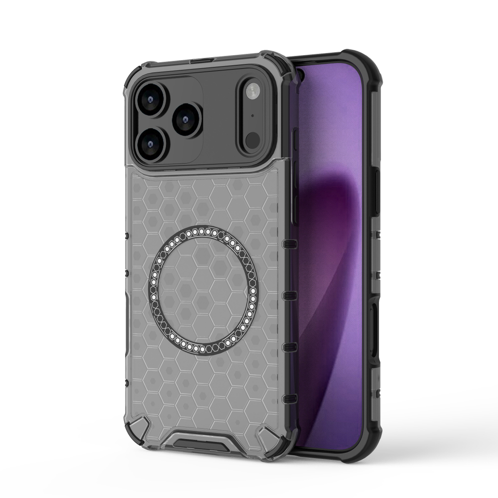 Прозрачный чехол Honeycomb Magnetic Case для iPhone 17 Pro Max