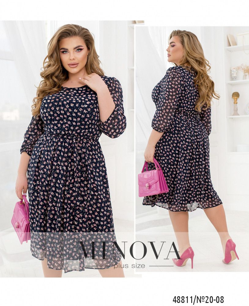 Платье 20-08-Синий Minova