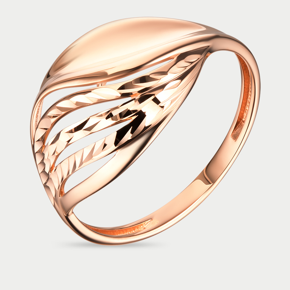 Кольцо женское из розового золота 585 пробы без вставок (арт. 025851-1010)