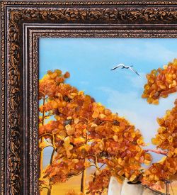 AMB-11/26 Картина «Красота природы» (с янтарной крошкой) 50х80см