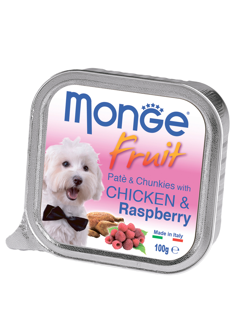 Monge Dog Fruit консервы для собак курица с малиной 100г