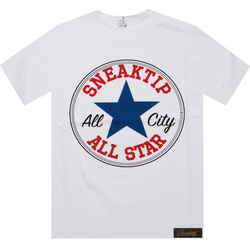 Футболка Sneaktip All City белая вид спереди
