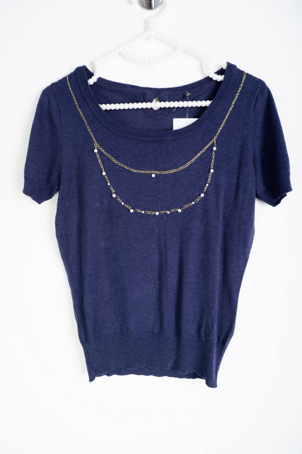 Джемпер с цепочкой, маркировка S, визуально на 44 размер