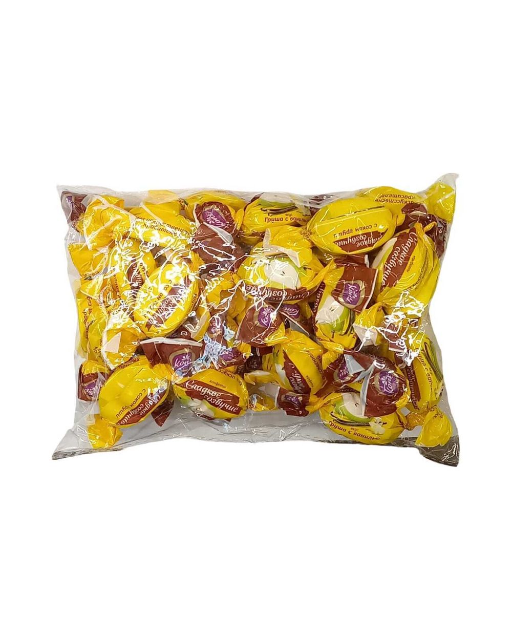 Конфеты "Сладкое созвучие" вкус груша с шок,вес