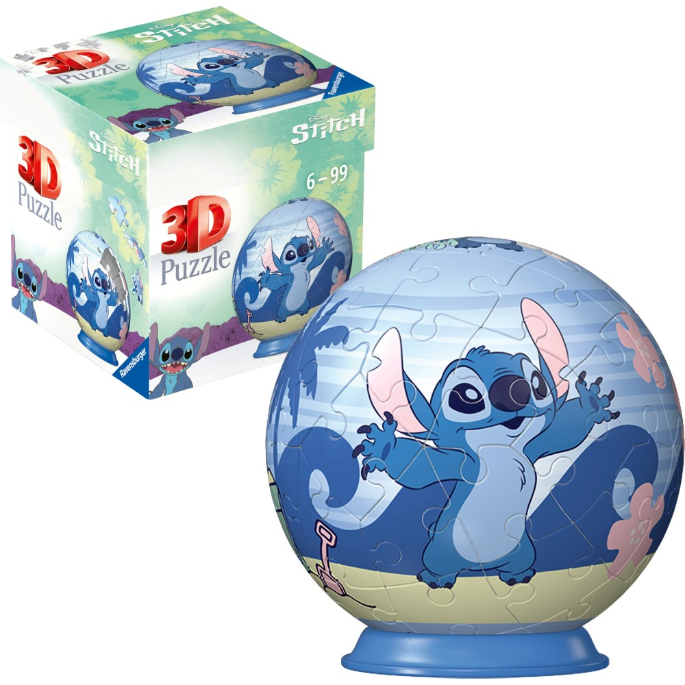 Пазл 3D Ravensburger 115976 Шар Disney Stitch 54 элемента 115976 — фото 1