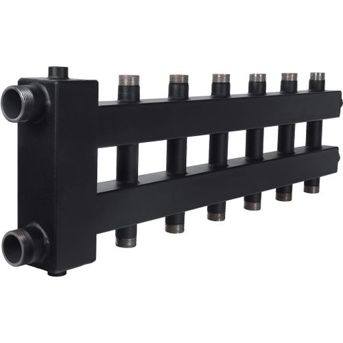 Коллектор Rommer (дублер компакт) с гидроразделителем на 3+3+1 контура до 85 кВт (RDG-0018-024037)