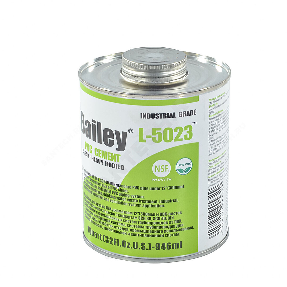 Клей для труб ПВХ 946мл Bailey L-5023