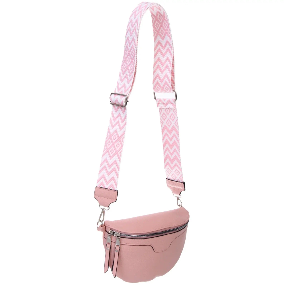 Сумка женская через плечо «ИМАНИ», цвет пудровый, три кармана, 24*19*7*5см (лейбл Ultramarine)