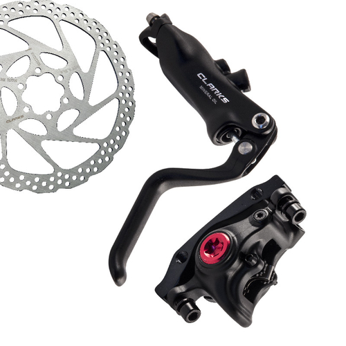 Тормозной набор гидр. диск. пара перед+задний M3 (минерал. масло, ротор 180+160мм+рычагFlip Flop с регулир, VX852,доп. оливки) легкий 224г черн CLARKS