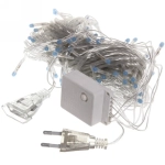 Гирлянда для дома «Bright light» 9,5м 100 ламп LED прозрач.пров.,8 реж, IP-20, Синий (возможность соединения)