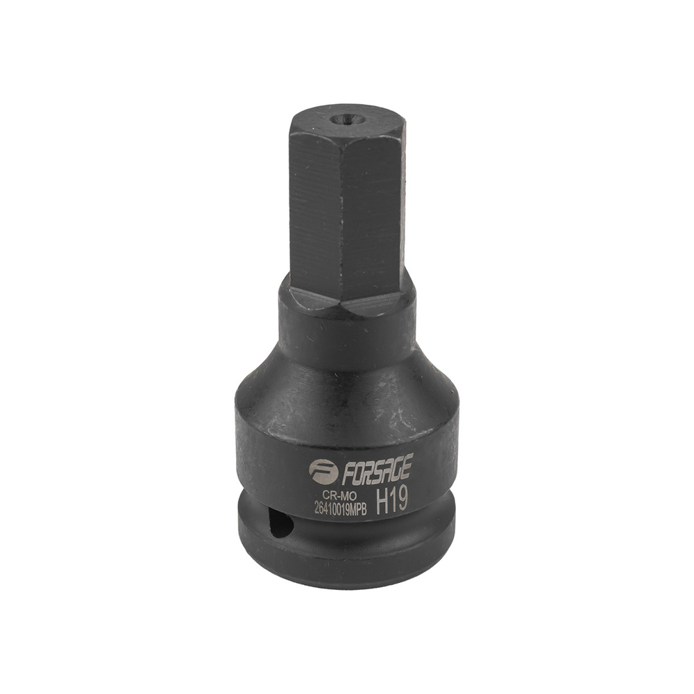 Головка-бита ударная 6-гранная 19мм, 3/4'' Forsage F-26410019MPB