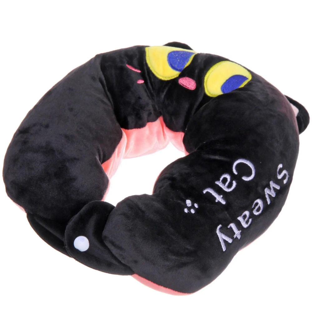 Подушка дорожная «TRIP - Cutie», кот, цвет чёрный