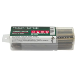 Сверло по металлу 9.5мм HSS+Co(10шт), в пластиковом футляре RockForce##Rock FORCE RF-DSP95H