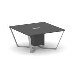 Steel Meet Стол переговорный квадратный KDK-PR.B.SP-08 Антрацит/Металл Серый 1600*1600*750