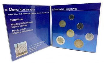 Набор из 7 монет Уругвай, в запайке