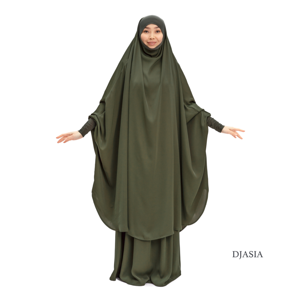 SET: KHIMAR AND  SKIRT FROM DUBAI SILK