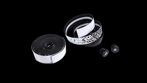 Оплетка "Blocks" White на руль EVA+PU, толщина 3мм, цветная на 1/3 длины. Индивидуальная упаковка, баренды, ленты на финиш.