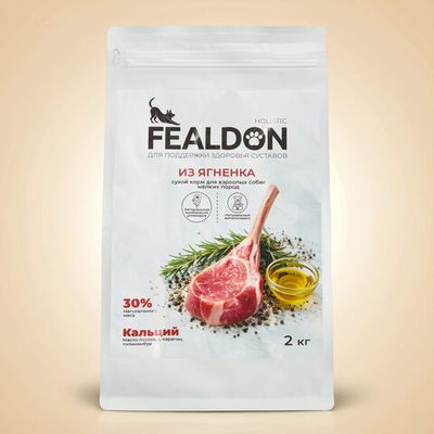Сухой корм Fealdon для взрослых собак мелких и миниатюрных пород с чувствительным пищеварением, ягненок и индейка
