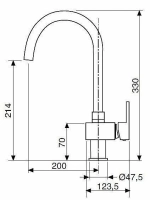 Смеситель для раковины Cezares Unika LSM1-A-NOP-W0