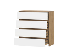 Некст 1 комод 4 ящика / Дуб золотой/Белый