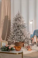 Ель заснеженная «Имперская» (Литая+пвх) 240 см / 2,4 м