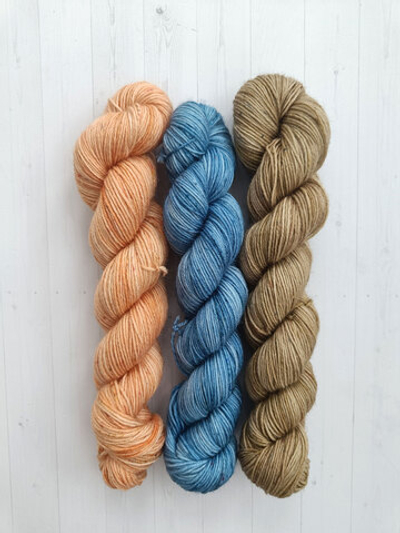 Набор №11 - 3 шт. по 50 гр (синий, коричневый, оранжевый)