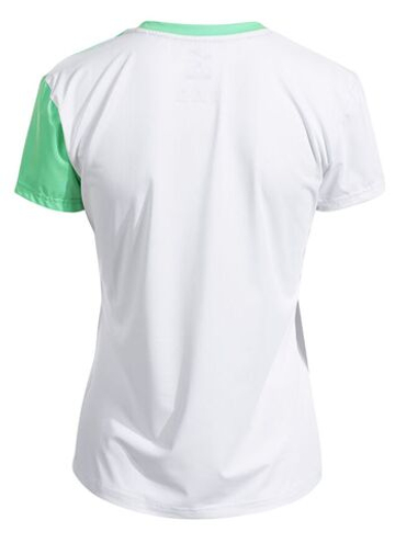 Женская теннисная футболка Joma Smash Short Sleeve - white/green