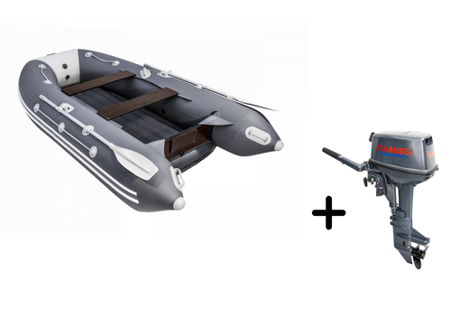 Таймень LX 3200 НДНД + KAMISU T 9.8 BMS (комплект лодка + мотор)
