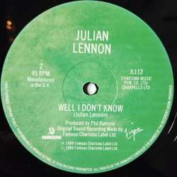 Винтажная виниловая пластинка LP Julian Lennon Too Late For Goodbyes (UK 1984) Maxi Single 45 RPM