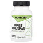 NutraBio, бисглицинат меди, 90 капсул (3 мг в 1 капсуле)