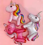 К Шар фигура ходячая "Единорог радужный фуше" (Falali) 29"/74 см (воздух)