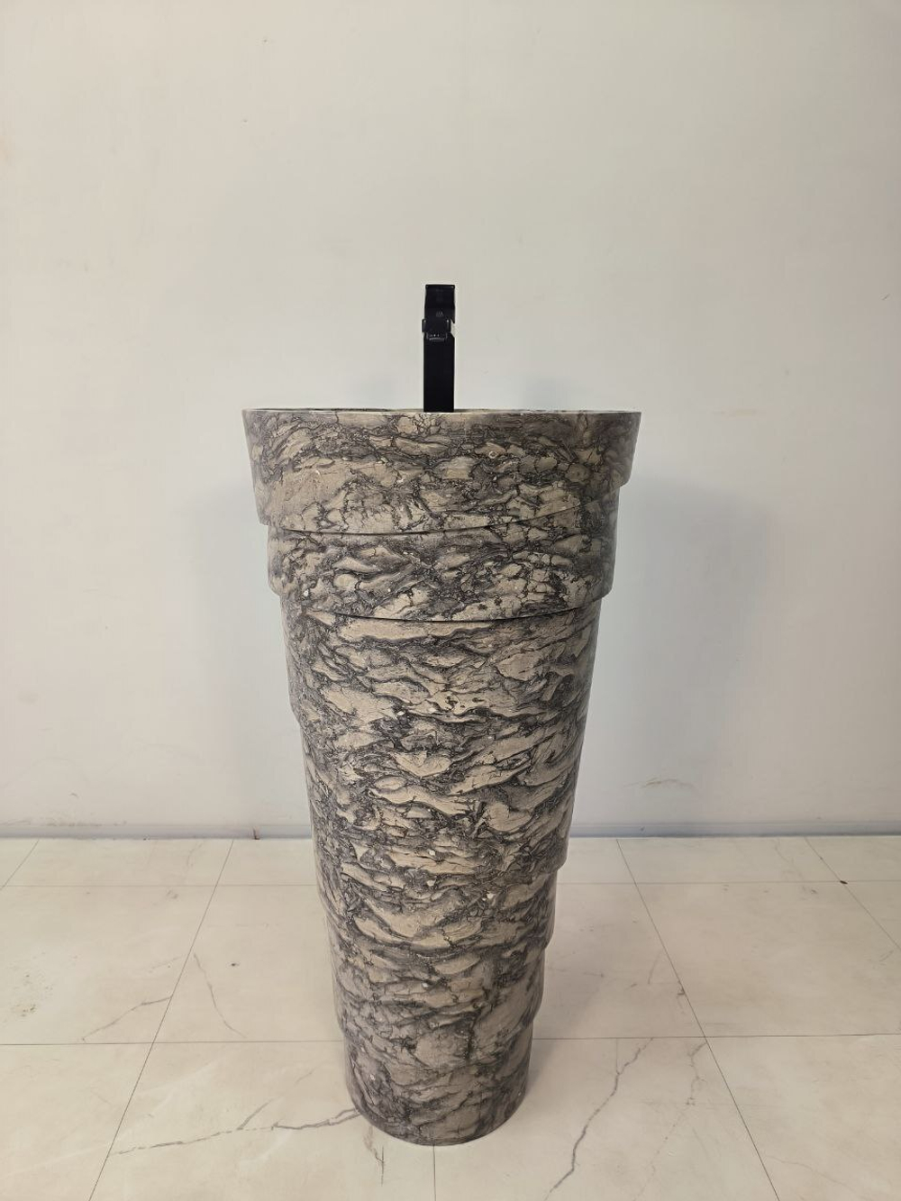 Раковина напольная из мрамора Pedestal Doreng Spiral MN-65926 40х40х90
