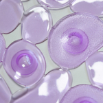 Коврик для ванной 68*34см "Камешки", сиреневый