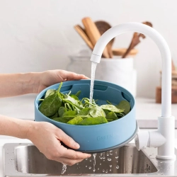 GreenPan Крышка-пароварка 24 см синяя